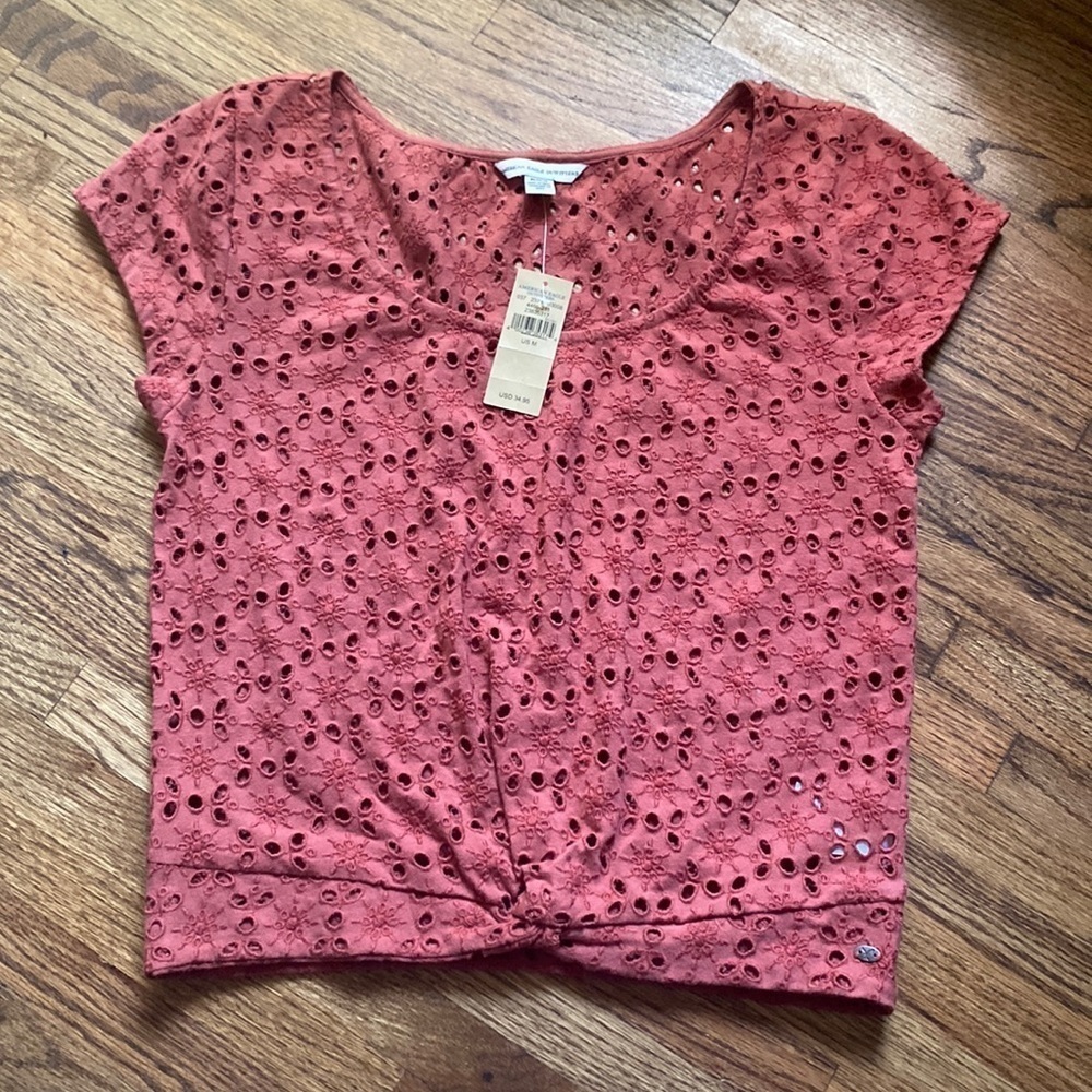 American Eagle Eyelet Top Size Medium NWT